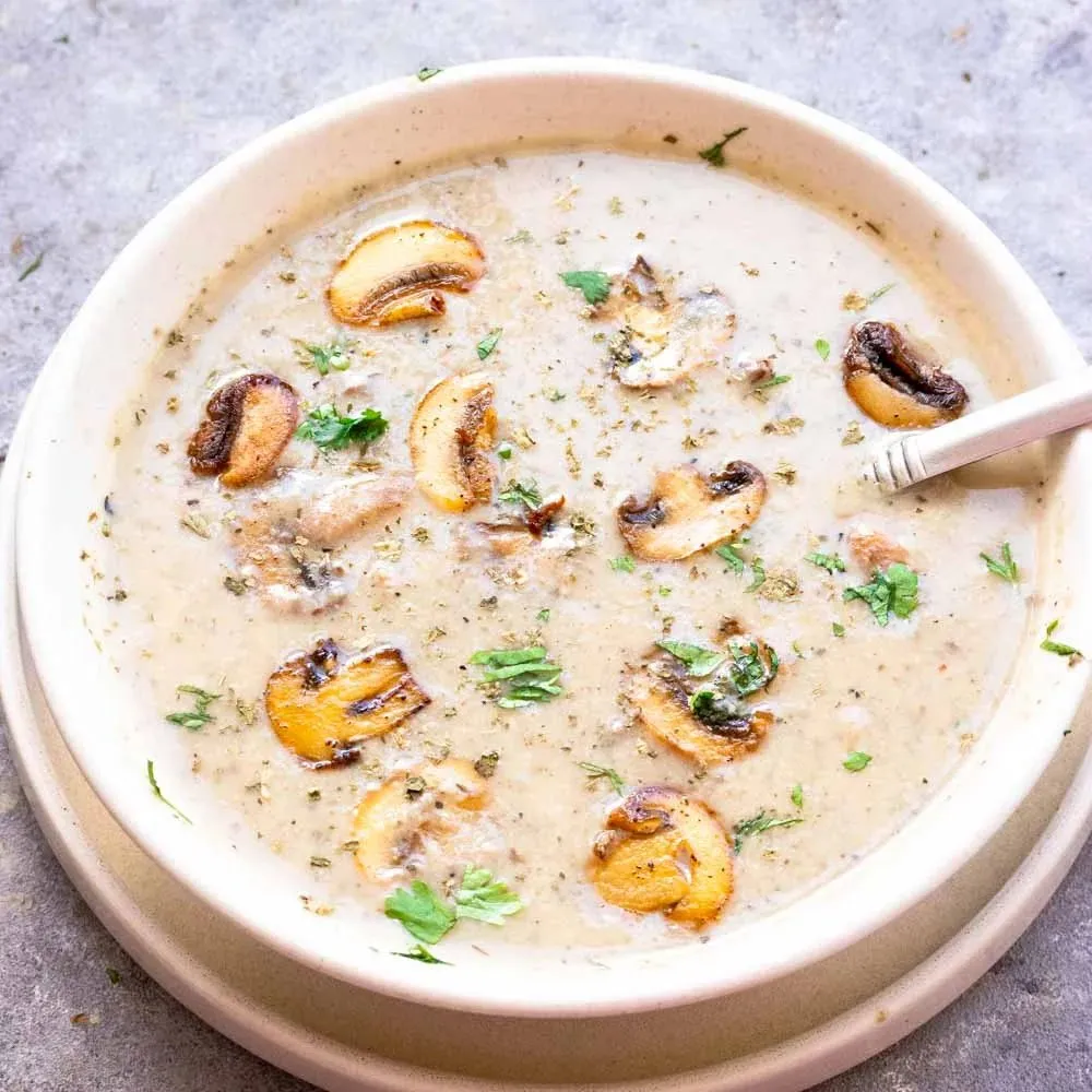 شوربة فطر كيتو